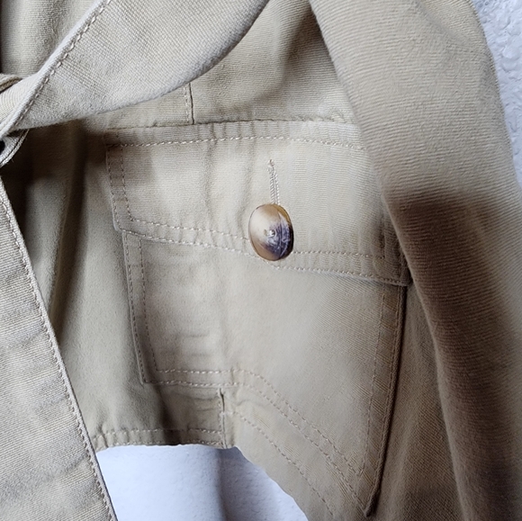 Kate Hill Tan Khaki Belted Utility Jacket Size 8 - Picture 4 of 8